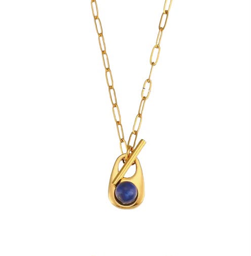 Collier pendentif bleu