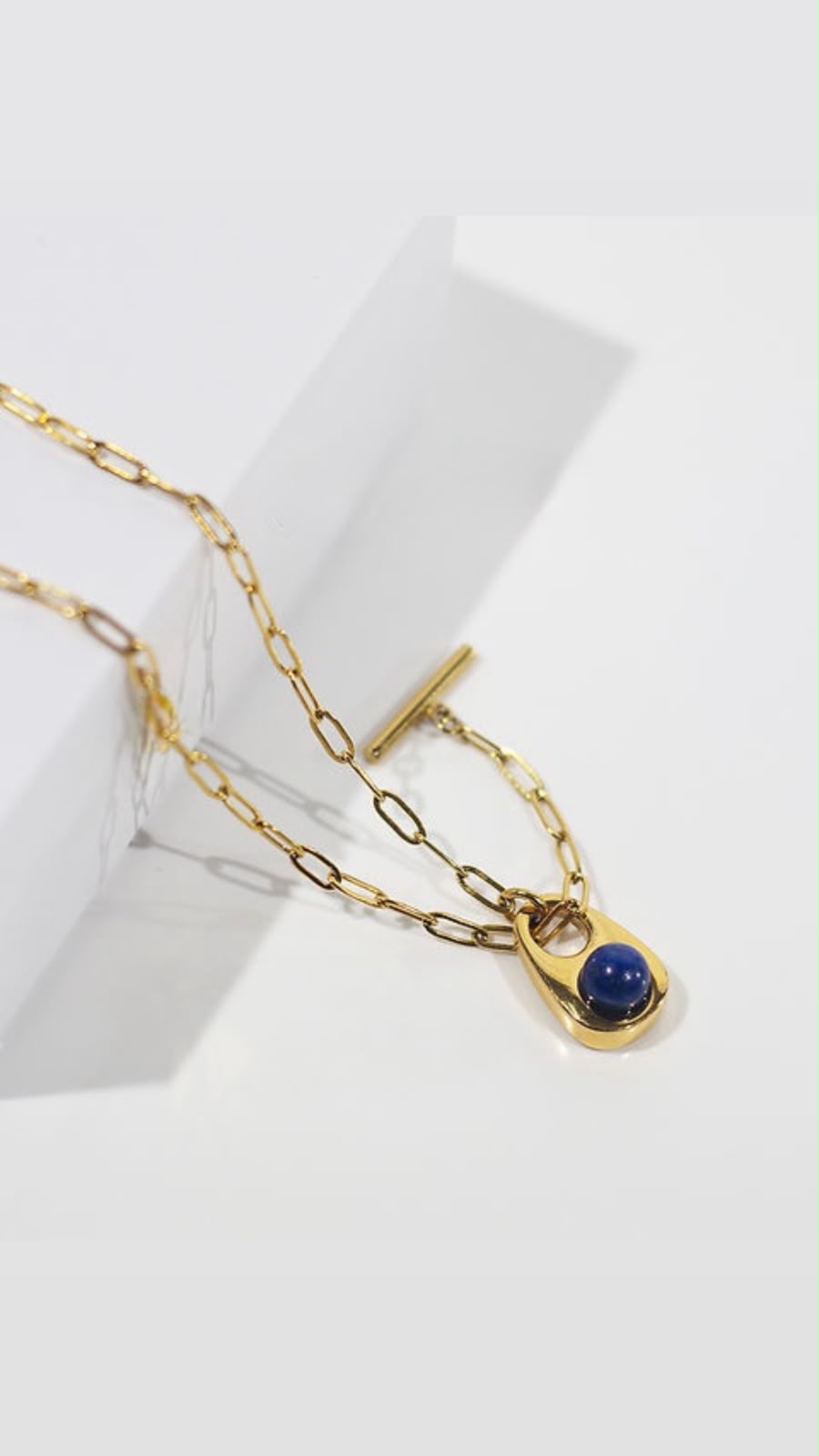Collier pendentif bleu — vue 4