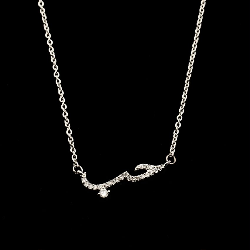 Collier amour argenté