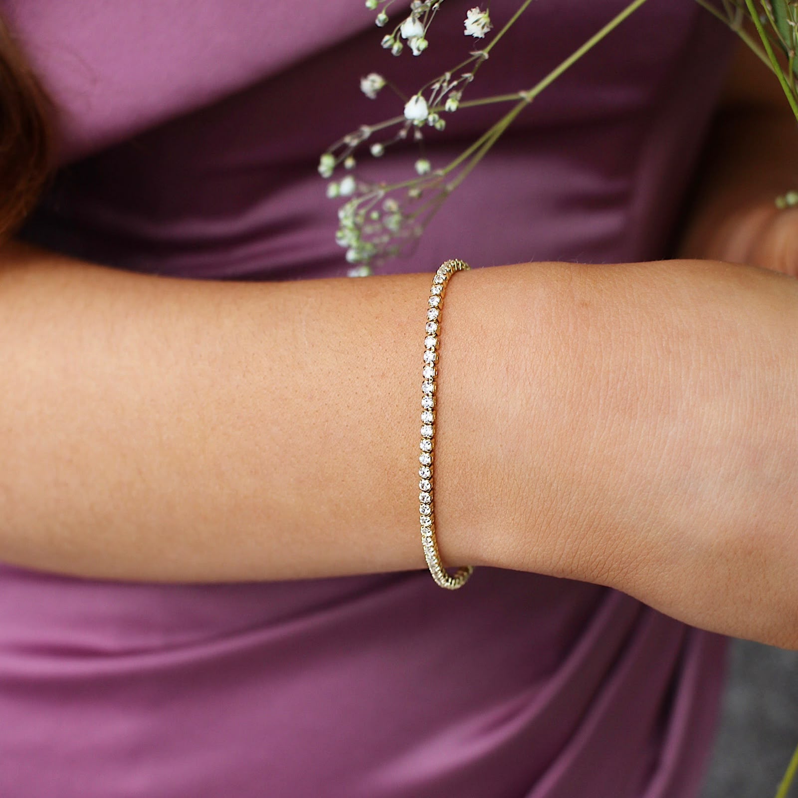 Bracelet ligne brillante
